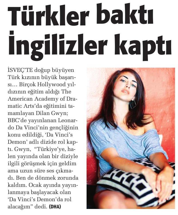 Dilan Gwyn - Akşam Gazetesi Haberi