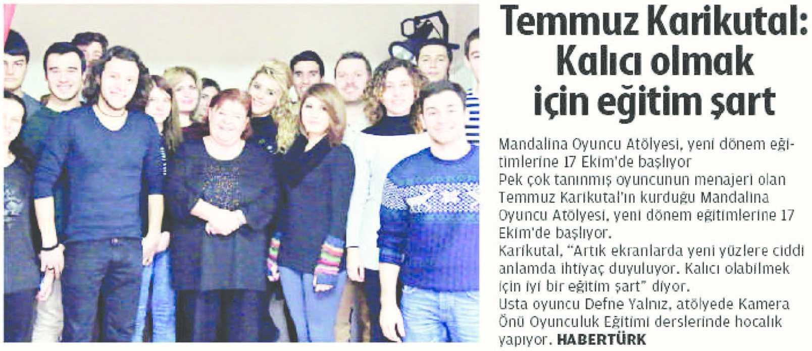 Mandalina Oyuncu Atölyesi - Star Gazetesi Haberi
