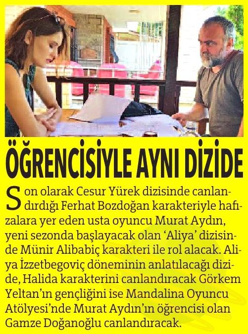 Mandalina Oyunculuk Kursu ve Murat Aydın - Star Gazetesi Haberi 1