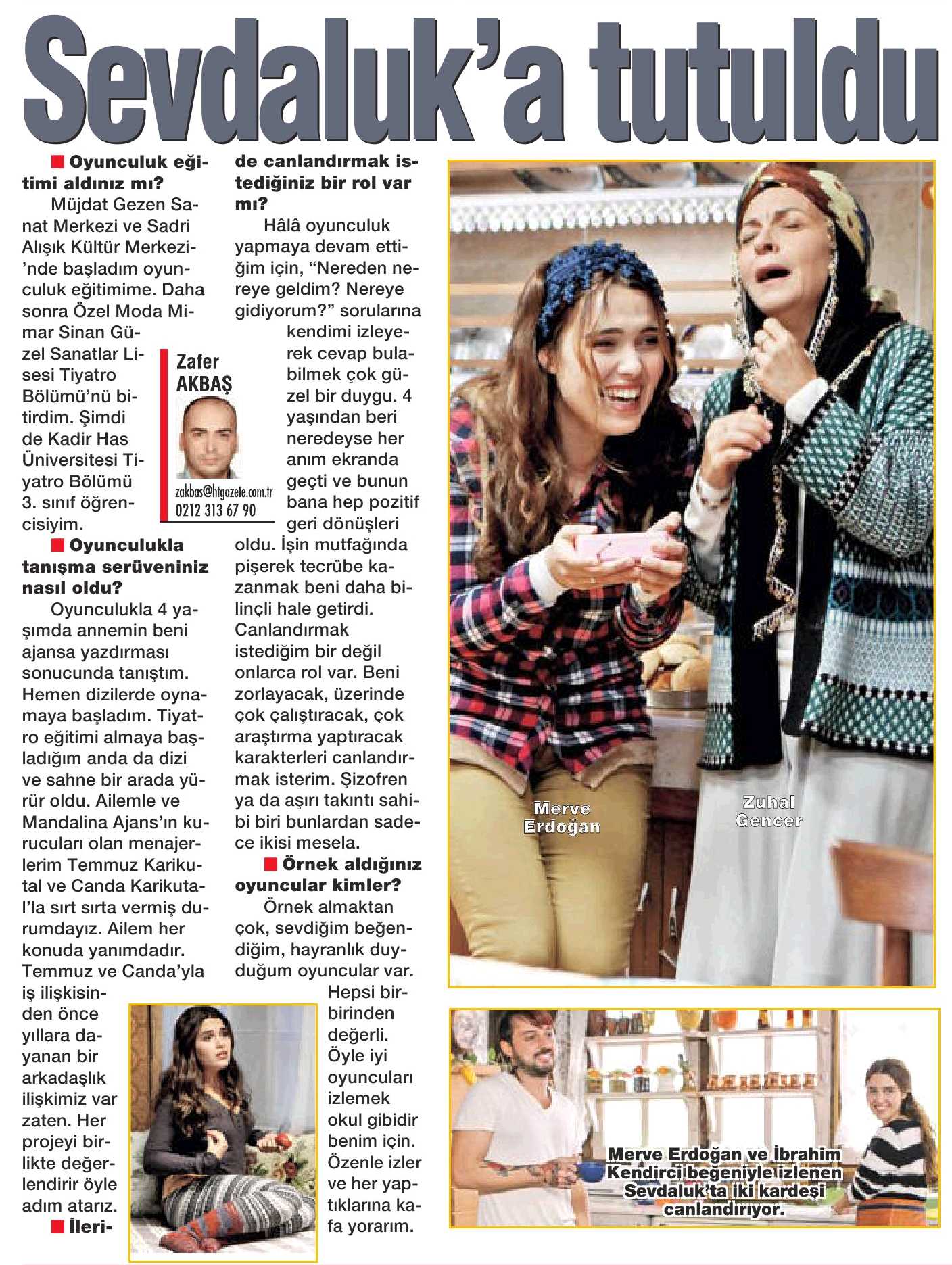 Merve Erdoğan - HaberTürk HT Magazin Gazetesi Röportajı 2