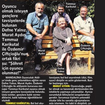 Mandalina Oyunculuk Kursu - Vatan Gazetesi Röportajı
